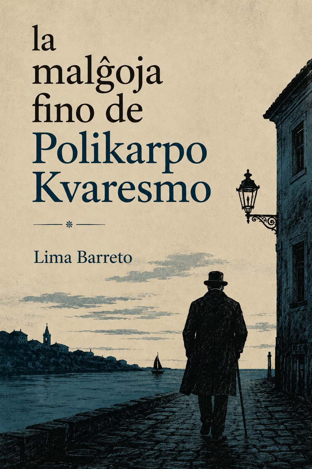 Capa do livro La malĝoja fino de Polikarpo Kvaresmo